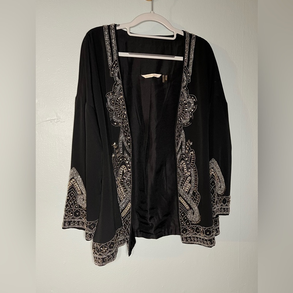Soft Surroundings Beaded Open Front Cardigan - image 1